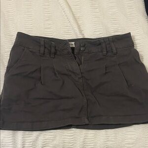 Grey Denim Mini Skirt